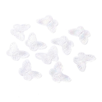 Transparent Resin Pendants, Laser Style, Butterfly, Clear, 29x41.5x4mm, Hole: 1.5x2mm, 100pcs/bag