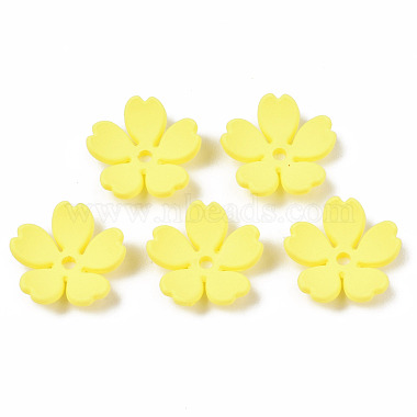 Yellow Acrylic Bead Caps
