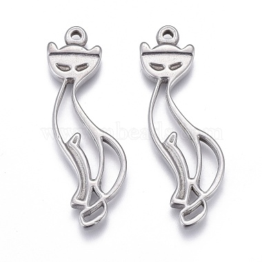 Stainless Steel Color Cat Stainless Steel Pendants