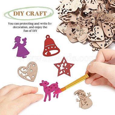 100Pcs Christmas Unfinished Wooden Ornaments(WOCR-CJ0001-02)-3