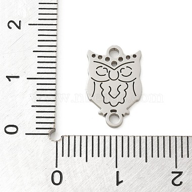 201 Stainless Steel Laser Cut Connector Charms(STAS-R133-02P-03)-3