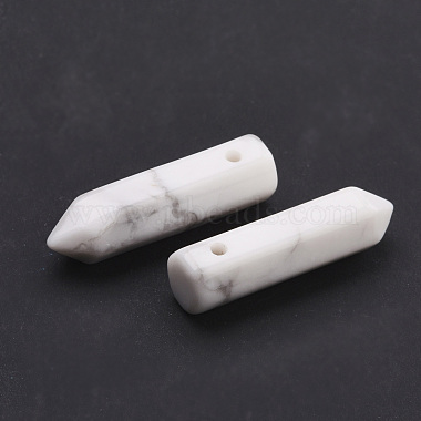 Natural Howlite Pointed Pendants(G-D460-01G)-6