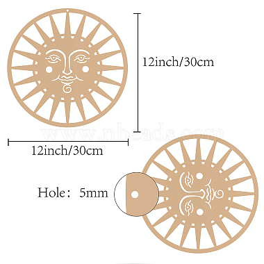 レーザーカットされた木製の壁の彫刻(WOOD-WH0113-048)-2