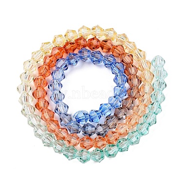 brins de perles de verre peintes à cuisson en dégradé de couleurs(DGLA-A039-T6mm-A014)-2