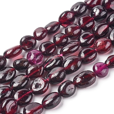 6mm Nuggets Garnet Beads