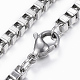 304 Stainless Steel Box Chain Necklaces(NJEW-K089-06P)-2