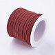 3x1.5mm Red Flat Faux Suede Cord(X-LW-R003-22)-3