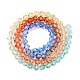 brins de perles de verre peintes à cuisson en dégradé de couleurs(DGLA-A039-T6mm-A014)-2