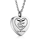 Stainless Steel Heart Urn Ashes Pendant Necklace(NJEW-SZ0001-60K)-1