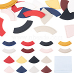 16Pcs 16 Styles PU Leather Fan Bookmarks, Book Corner Protectors, for Book Lovers Writers Readers, Mixed Color, 30~45x45~77x3~22mm, 1pc/style(AJEW-TA0002-23)