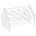 Glass Laboratory Test Tube Rack, 45 Degree Test Tube Holder, Clear, 154x104x109mm, Hole: 30mm(AJEW-WH0348-475B)