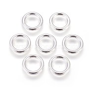 CCB Plastic Linking Rings, Ring, Silver Color Plated, 15x2~2.5mm, Hole: 10mm(CCB-J035-010S)