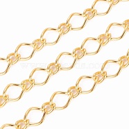 Iron Handmade Chains Figaro Chains Mother-Son Chains, Unwelded, Golden, with Spool, Mother link: 7x10mm, Son link: 4x6mm, 1.2mm thick, about 164.04 Feet(50m)/roll(CHSM026Y-G)