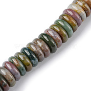 Natural Indian Agate Beads Strands, Disc, 12x3.5~4mm, Hole: 1.4mm, about 51pcs/strand, 7.48~8.19 inch(19~20.8cm)(G-F743-06F)