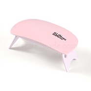 6W Plastic Portable Nail Dryer, LED UV Lamp for Curing Nail, Gel Polish Fast-Dry, Support USB Charge, Pink, 13x6x5.2cm(MRMJ-T009-054B)