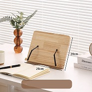 Adjustable Rectangle Wood Desktop Book Stands, Book Display Easel for Books, Piano Score, Magazines, Tablet, Navajo White, 280x200mm(PW-WG60559-02)
