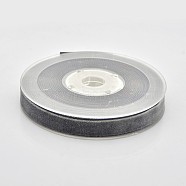 Polyester Velvet Ribbon for Gift Packing and Festival Decoration, Gray, 1/2 inch(13mm), about 25yards/roll(22.86m/roll)(SRIB-M001-13mm-077)