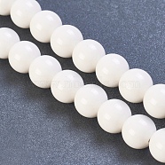 Natural Hokutolite Beads Strands, Round, White, 8mm, Hole: 1.2mm, about 53pcs/strand, 15.9 inch(40.5cm)(G-P363-E02)