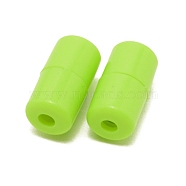 Plastic Screw Clasps, for Shoelace Buckles, Column, Lawn Green, 18x9.5mm, Hole: 3mm(FIND-WH0001-49I)