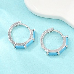 Brass Micro Pave Cubic Zirconia Hoop Earrings, Lead Free & Cadmium Free, Rack Plating, Long-Lasting Plated, Real 18K Gold Plated, 16x2.5mm(KK-CBA8324-12G-01)