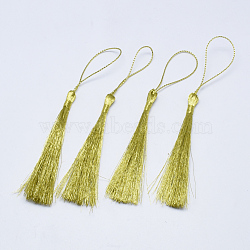 Nylon Tassel Big Pendant Decorations, Dark Khaki, 135~145mm, Tassel: 78~85x5mm(OCOR-T007-01)