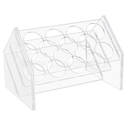 Glass Laboratory Test Tube Rack, 45 Degree Test Tube Holder, Clear, 154x104x109mm, Hole: 30mm(AJEW-WH0348-475B)