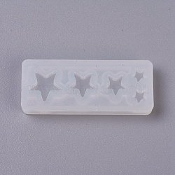 Silicone Molds, Resin Casting Molds, For UV Resin, Epoxy Resin Jewelry Making, Star, White, 42x17x5mm(DIY-G008-23)