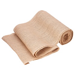 Natural Burlap Ribbons, Jute Ribbons for Craft Party Decoration, Camel, 11-7/8 inch(30cm)(AJEW-WH0010-01)