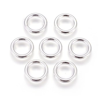 CCB Plastic Linking Rings, Ring, Silver Color Plated, 15x2~2.5mm, Hole: 10mm