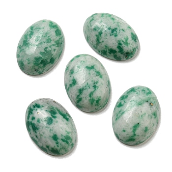 Natural Green Spot Jasper Cabochons, Oval, 18x13x5~5.5mm