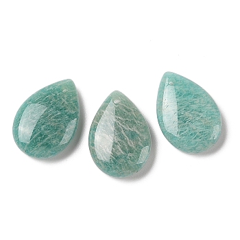 Natural Amazonite Pendants, Teardrop Charms, 24.5x16.5x6.5mm, Hole: 1.5mm