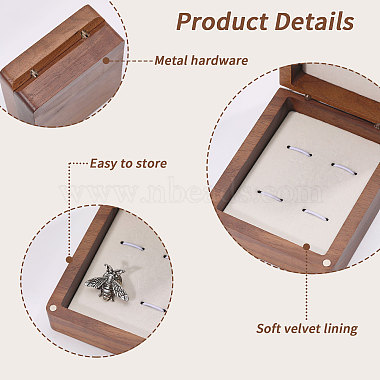 木製カフスボタンギフト収納マグネットボックス(CON-WH0089-265B)-4