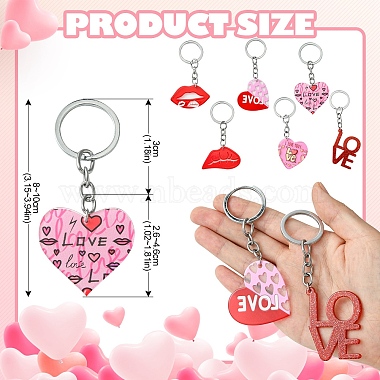 Valentine's Day Acrylic Keychain(KEYC-YW00020-01)-4