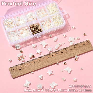 685個のプラスチック製模造真珠ビーズ(KY-YW0001-91)-2
