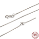 Rhodium Plated 925 Sterling Silver Chain Necklaces(STER-F039-15P)-1