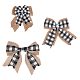CHGCRAFT 3Pcs 3 Style Big Bowknot Polyester Imitation Linen Ornament Accessories(DIY-CA0002-61)-1