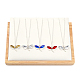 Imitation Leather Cover Wooden Slant Back Necklace Organizer Display Trays(NDIS-WH0017-02B)-1