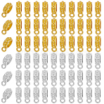 160Pcs 2 Colors Alloy Tube Bails, Loop Bails, Bail Beads, Golden & Silver, 10.5x7.5x3mm, Hole: 1.4mm, Inner Diameter: 4.5mm, 80pcs/color(FIND-SP0004-48)
