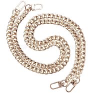 Bag Strap Chains, Iron Curb Link Chains, with Swivel Lobster Claw Clasps, Golden, 60x0.95cm(IFIN-PH0024-22)