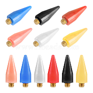 18Pcs 6 Colors Wax Replacement Head Tips for Nail Rhinestones Picker, with Plastic Cover & 201 Stainless Steel Screw Pin, Mixed Color, 21x7.5mm, Pin: 4mm, 3pcs/color(AJEW-FH0002-70)