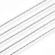 304 Stainless Steel Cardano Chains, Soldered, Stainless Steel Color, 0.8mm(CHS-L017-14P)