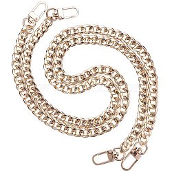Bag Strap Chains, Iron Curb Link Chains, with Swivel Lobster Claw Clasps, Golden, 60x0.95cm(IFIN-PH0024-22)