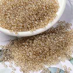 MIYUKI Round Rocailles Beads, Japanese Seed Beads, 8/0, (RR2439) Light Smoky Topaz Gold Luster, 3mm, Hole: 1mm, about 19000~20500pcs/pound(SEED-G008-RR2439)