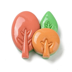 Autumn Theme Opaque Resin Cabochons, Cartoon Cabochons, Tree, 22x21x7mm(CRES-A055-01G)