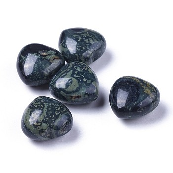 Natural Kambaba Jasper Heart Love Stone, Pocket Palm Stone for Reiki Balancing, 20x20x13~13.5mm