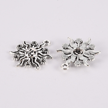 Tibetan Style Alloy Pendants Rhinestone Settings(TIBE-N010-70AS-RS)-2