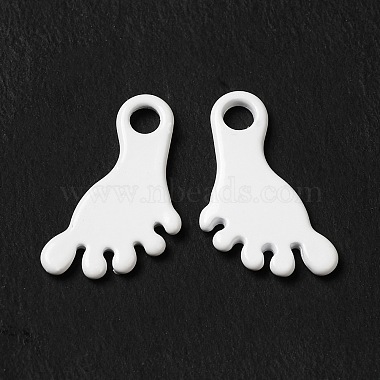 White Body 201 Stainless Steel Charms
