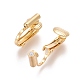Brass Clip-on Earring Converters Findings(KK-L175-01G)-2