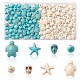 130pcs 8 styles de perles turquoise synthétiques teintes(G-FS0005-69)-1