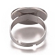 Componentes de anillos de dedo de 201 acero inoxidable ajustables(STAS-I137-10P)-3